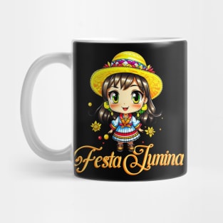 Festa Junina Cute Farm Girl Mug